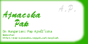 ajnacska pap business card